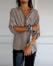 Load image into Gallery viewer, Sequin patchwork loose casual top