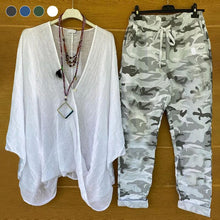 Load image into Gallery viewer, Fashionable Camouflage Print Two Piece Set