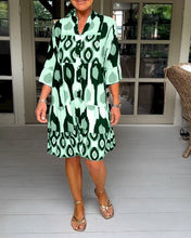 Load image into Gallery viewer, Printed 3/4 Sleeve Dress