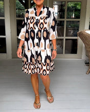 Load image into Gallery viewer, Printed 3/4 Sleeve Dress