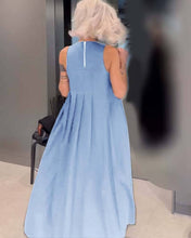 Load image into Gallery viewer, Elegant solid color pleated tank dress