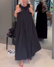 Load image into Gallery viewer, Elegant solid color pleated tank dress