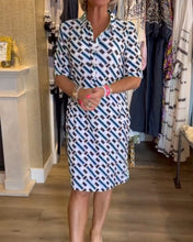 Load image into Gallery viewer, V Neck Geometric Printed Dress