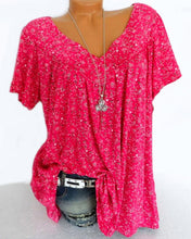 Load image into Gallery viewer, V-neck loose short-sleeved t-shirt