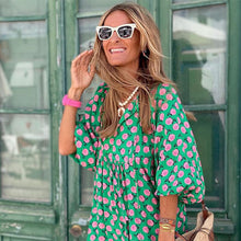 Load image into Gallery viewer, Puff Sleeve Beach Dress