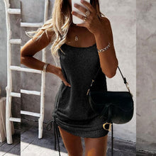 Load image into Gallery viewer, Fashion Sleeveless Lace-up Woolen Dress