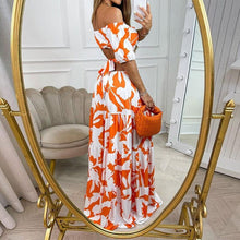 Load image into Gallery viewer, Printed Cutout Lace-Up Dress