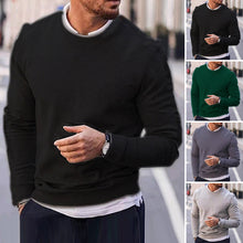 Load image into Gallery viewer, Pullover Solid Crew Neck Waffle Knit Sweater
