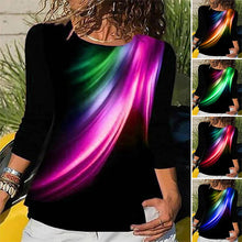 Load image into Gallery viewer, Crew Neck Feather Print Slim Fit T-Shirt