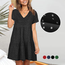 Load image into Gallery viewer, V-neck Polka-dot Dress