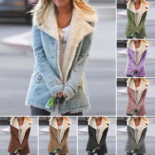 Load image into Gallery viewer, lapel Fleece Cotton Coat