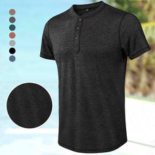 Load image into Gallery viewer, Men's Vintage Button T-Shirt