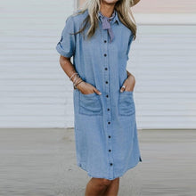 Load image into Gallery viewer, Denim Dress with Pockets