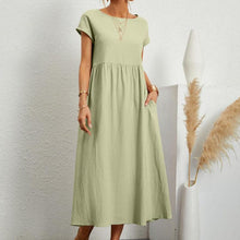 Load image into Gallery viewer, Long Round Neck A-line Dress