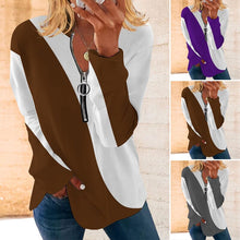 Load image into Gallery viewer, Color-block Long-sleeve T-shirt