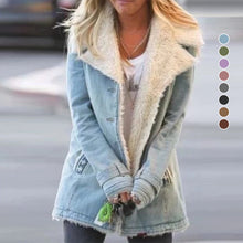 Load image into Gallery viewer, lapel Fleece Cotton Coat