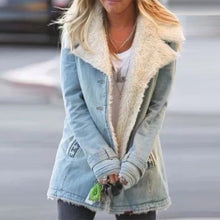 Load image into Gallery viewer, lapel Fleece Cotton Coat