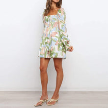 Load image into Gallery viewer, One Shoulder Flower Dress