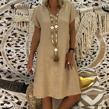 Load image into Gallery viewer, Short Sleeve V Neck Dress