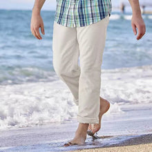 Load image into Gallery viewer, Cotton linen breathable solid color pants