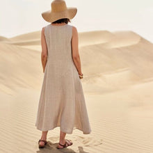 Load image into Gallery viewer, Women's Sleeveless Cotton And Linen Dress