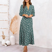 Load image into Gallery viewer, Floral Balloon Sleeve Dress