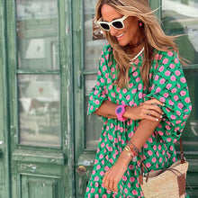 Load image into Gallery viewer, Puff Sleeve Beach Dress