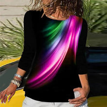 Load image into Gallery viewer, Crew Neck Feather Print Slim Fit T-Shirt