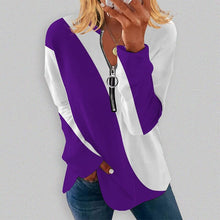 Load image into Gallery viewer, Color-block Long-sleeve T-shirt