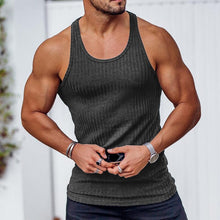 Load image into Gallery viewer, Men's Stripe Solid Color Sports Vest