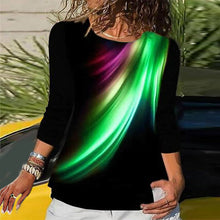 Load image into Gallery viewer, Crew Neck Feather Print Slim Fit T-Shirt