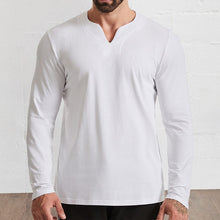 Load image into Gallery viewer, V-neck Long-sleeved T-shirt
