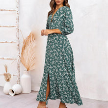 Load image into Gallery viewer, Floral Balloon Sleeve Dress