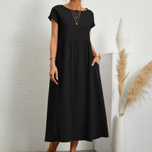Load image into Gallery viewer, Long Round Neck A-line Dress