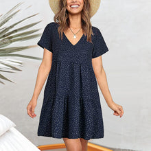 Load image into Gallery viewer, V-neck Polka-dot Dress
