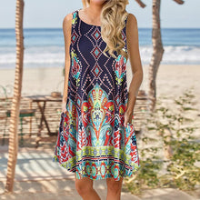 Load image into Gallery viewer, Sleeveless Print Tank Dress