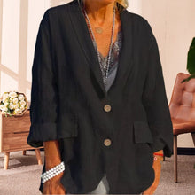 Load image into Gallery viewer, Women Summer Solid color cotton and linen jacket