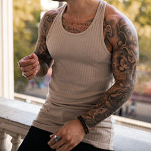 Load image into Gallery viewer, Men's Stripe Solid Color Sports Vest