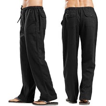 Load image into Gallery viewer, Men's Linen Large Size Pocket Trousers