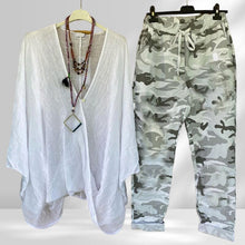 Load image into Gallery viewer, Fashionable Camouflage Print Two Piece Set