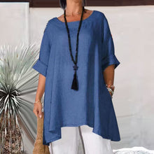 Load image into Gallery viewer, Ladies loose casual solid color long-sleeved T-shirt