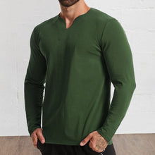 Load image into Gallery viewer, V-neck Long-sleeved T-shirt