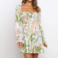Load image into Gallery viewer, One Shoulder Flower Dress