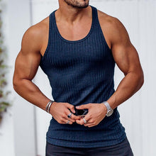 Load image into Gallery viewer, Men's Stripe Solid Color Sports Vest