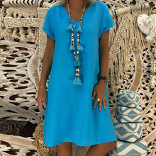 Load image into Gallery viewer, Short Sleeve V Neck Dress