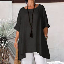 Load image into Gallery viewer, Ladies loose casual solid color long-sleeved T-shirt