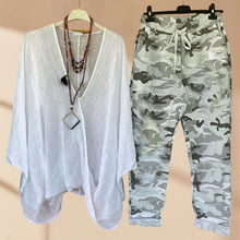 Load image into Gallery viewer, Fashionable Camouflage Print Two Piece Set