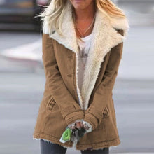 Load image into Gallery viewer, lapel Fleece Cotton Coat