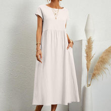 Load image into Gallery viewer, Long Round Neck A-line Dress