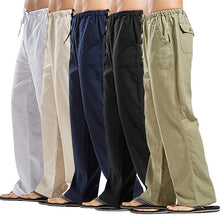 Load image into Gallery viewer, Men's Linen Large Size Pocket Trousers